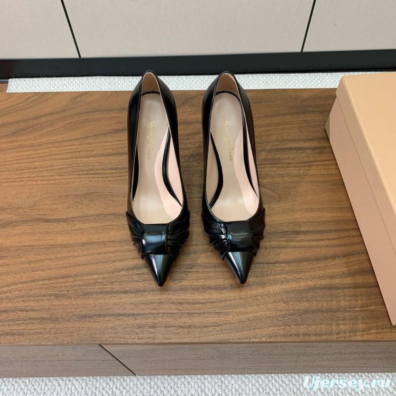 2025 Women Gianvito Rossi Black Leather High Heel KFY00300