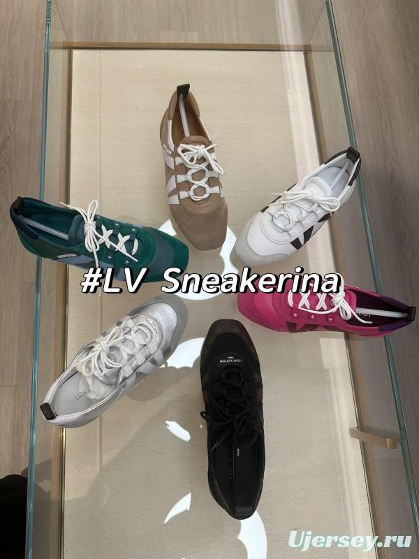 2025 Men Louis Vuitton Beige White Suede Leather Sneakers LY00340