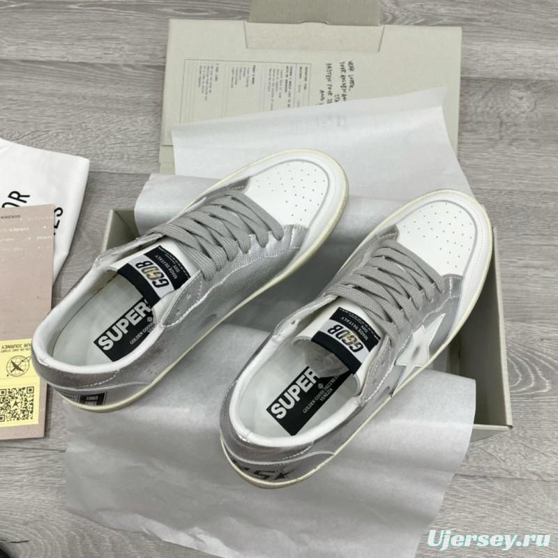 2024 Unisex GGDB White Silver Leather Low Top Sneakers MJ00260