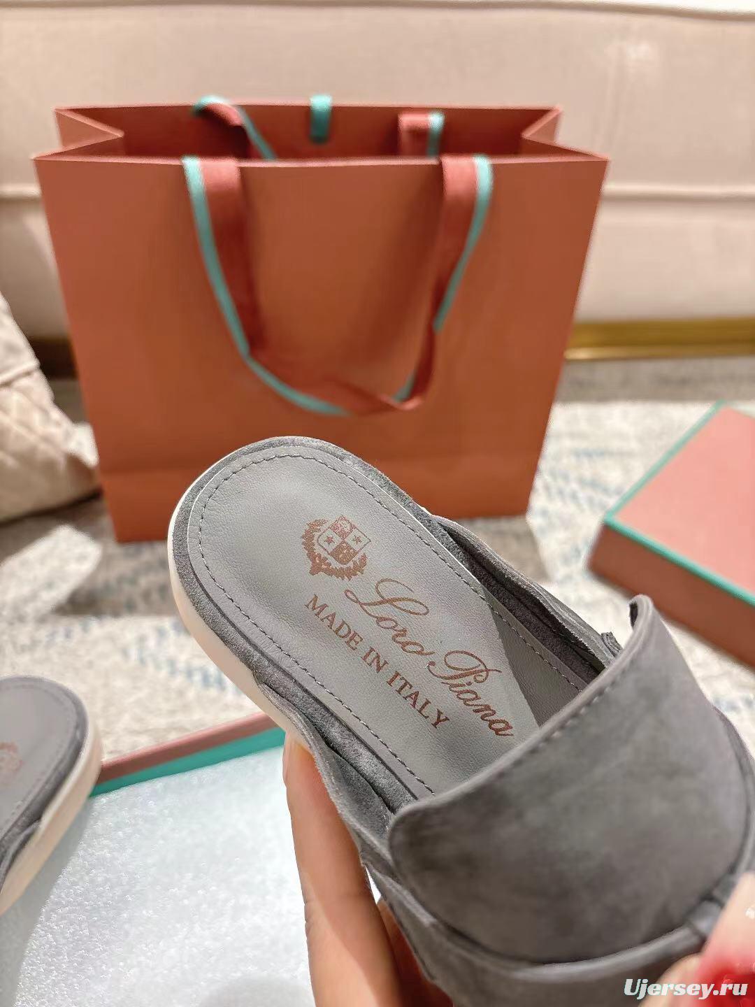 2025 Slippers LP Grey Suede Slippers