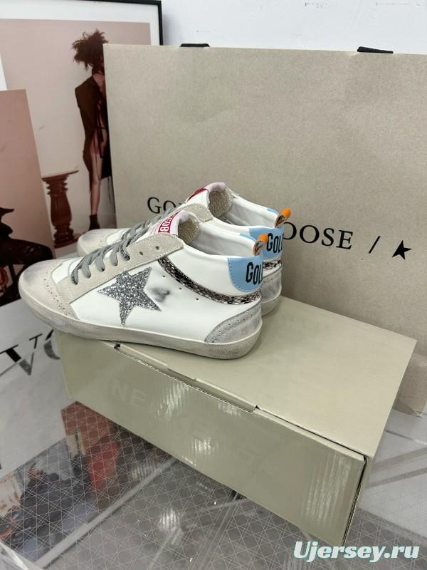 2024 Unisex GGDB White Grey Suede Leather High-Top Sneakers MJ00300