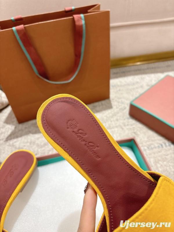 2025 Women LP Yellow Suede Slippers LY00000