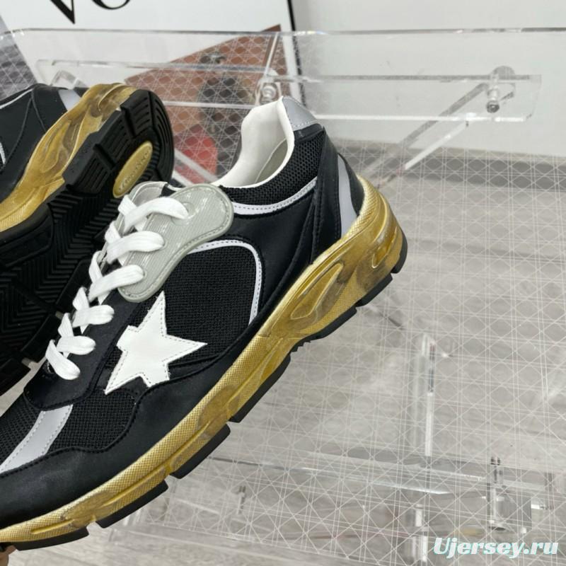 2024 Unisex GGDB Black White Grey Mesh Leather Sneakers