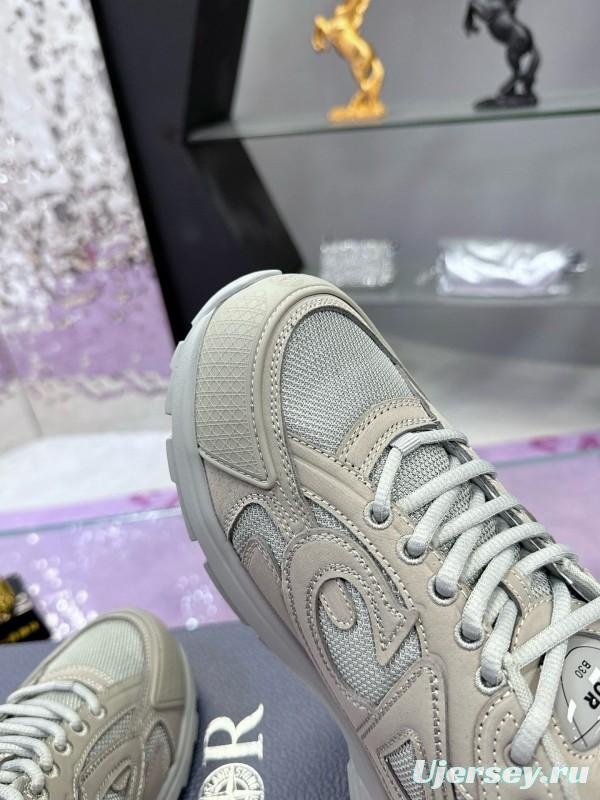 2024 Unisex Dior Stone Island B30 Beige White Mesh Sneakers MJ00330