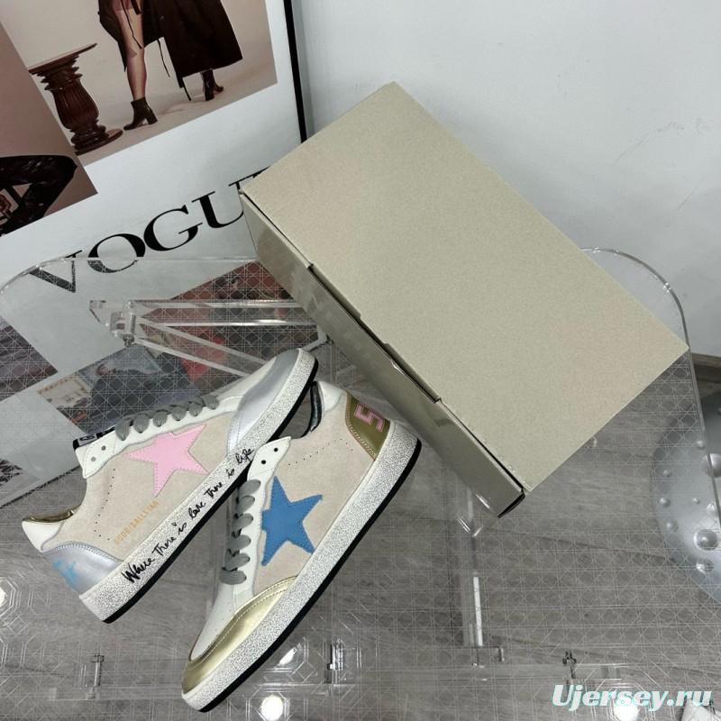 2024 Unisex GGDB White Pink Grey Leather Suede Low Top Sneakers MJ00260