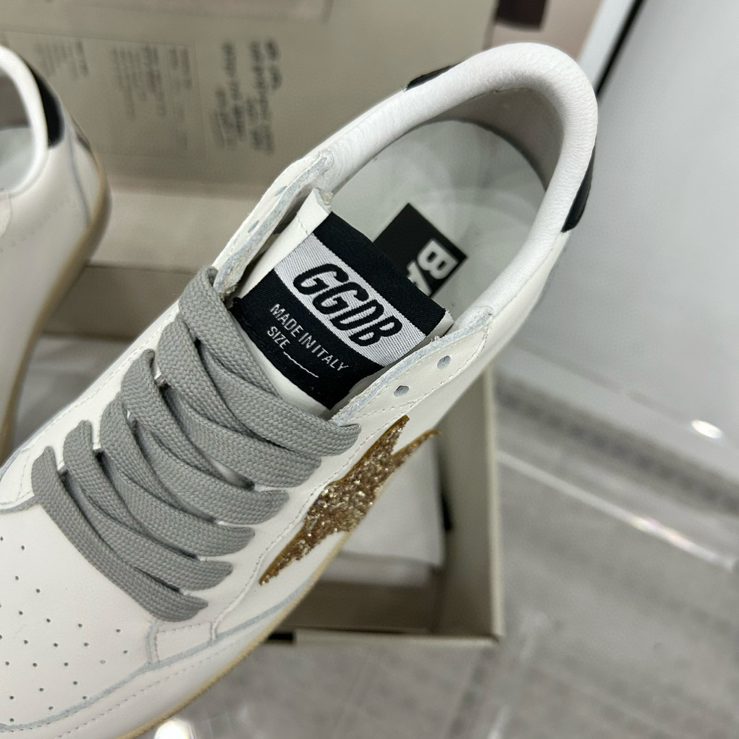2024 Unisex GGDB White Gold Leather Sneakers MJ00260