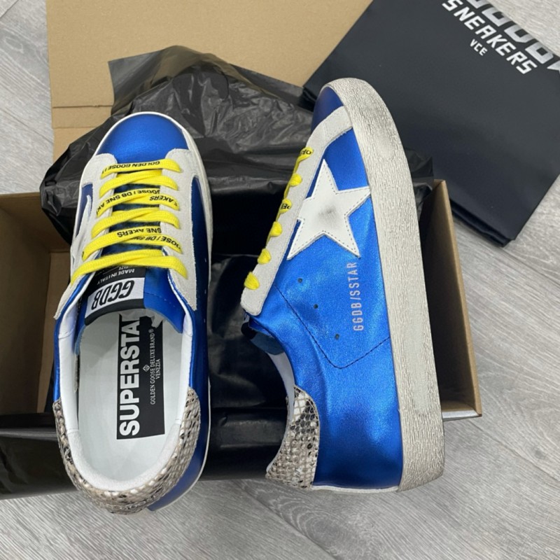 2025 Unisex GGDB Blue White Leather Sneakers