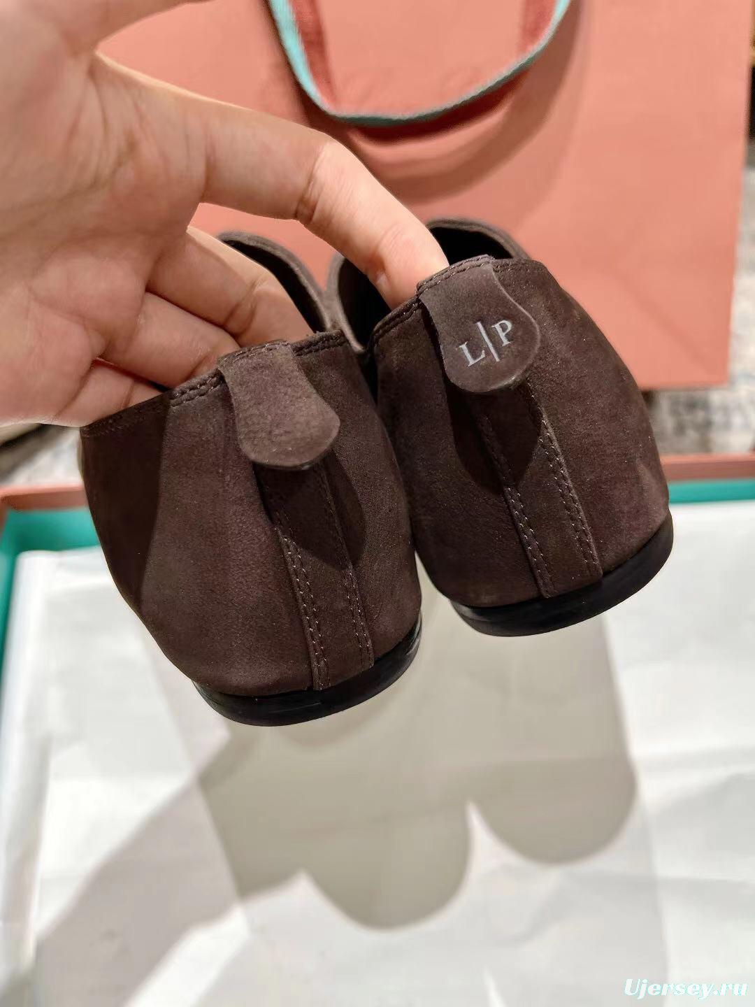 2025 Women LP Dark Brown Suede Loafers LY00300