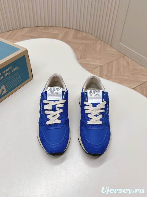 2024 Men Autry Blue Grey Suede Mesh Sneakers MJ00330