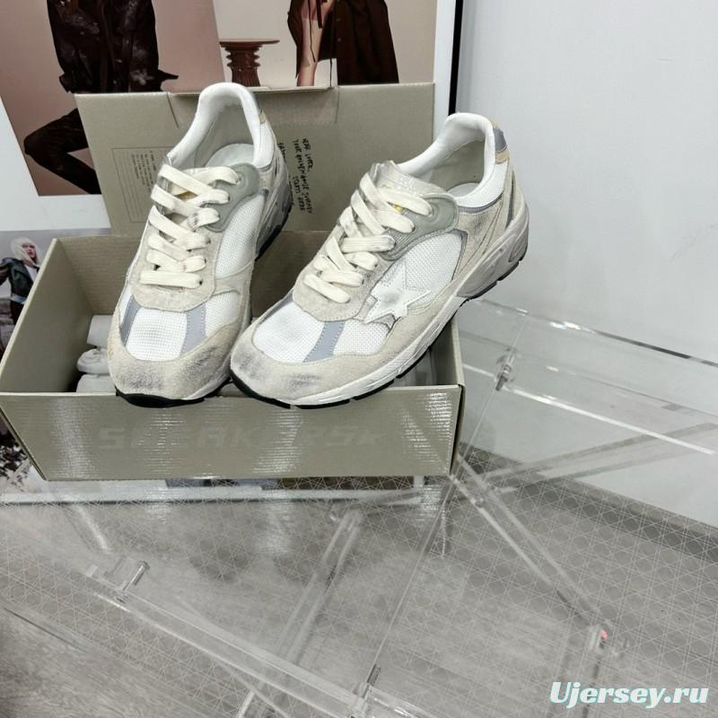 2024 Unisex GGDB White Grey Suede Mesh Sneakers