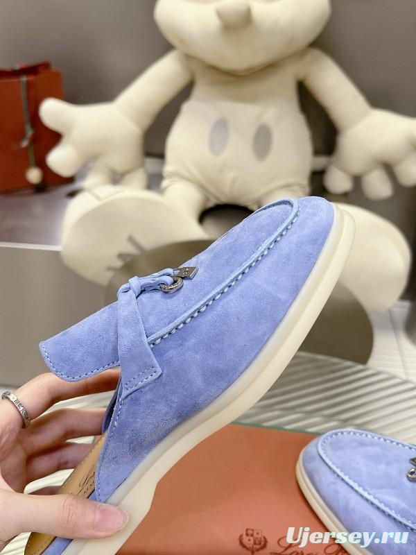2024 Slippers LP Blue Suede Loafers
