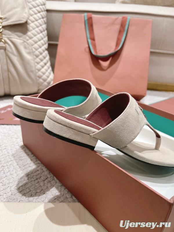 2025 LP Beige Suede Slippers LY00250