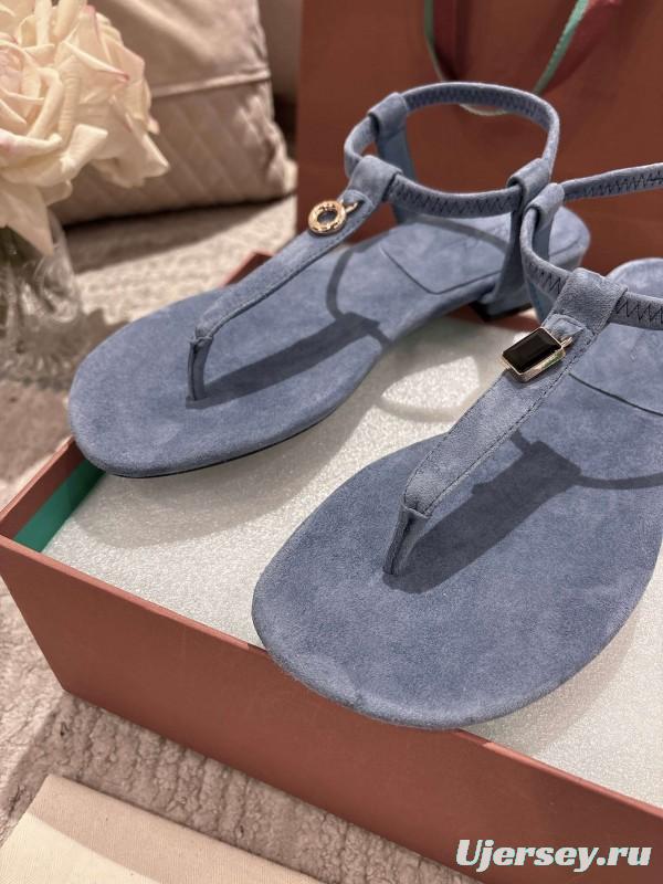 2025 Women LP Blue Suede Slippers LY00250