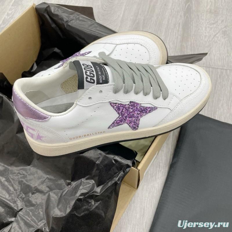 2024 Unisex GGDB White Purple Leather Sneakers MJ00260