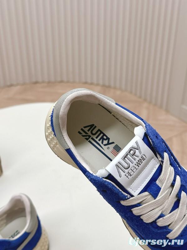 2024 Men Autry Blue Grey Suede Mesh Sneakers MJ00330
