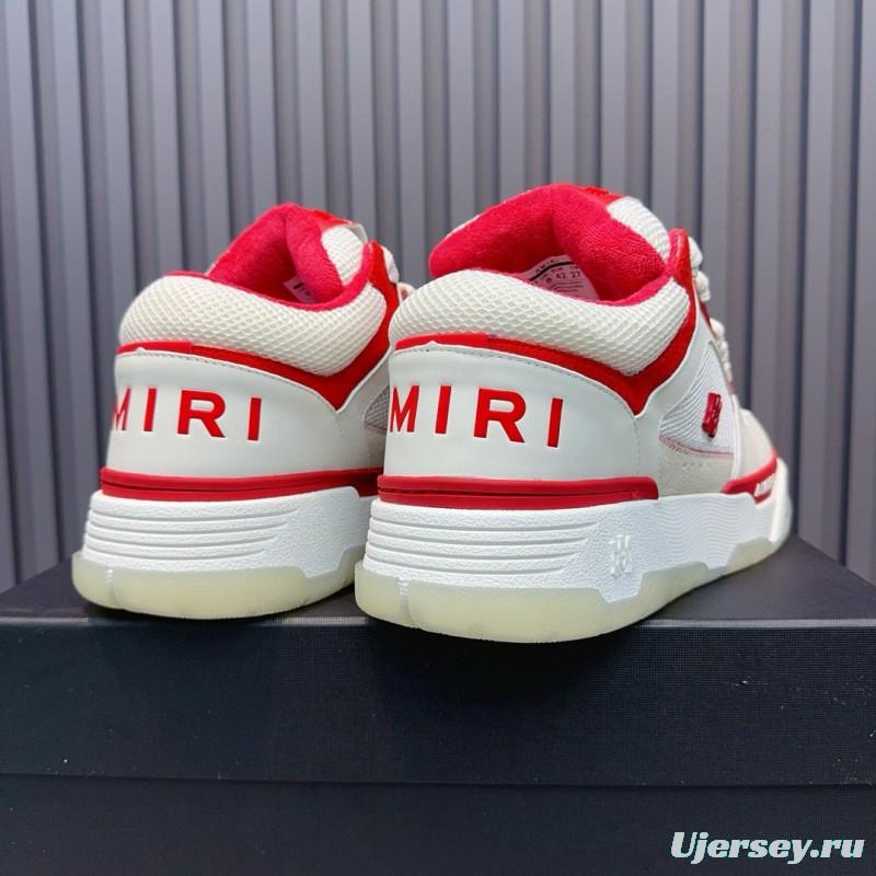 2024 Unisex Amiri White Red Leather Sneakers MJ00360