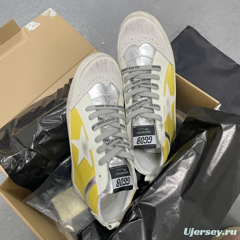 2024 Unisex GGDB Yellow White Leather Suede High Top Sneakers MJ00300