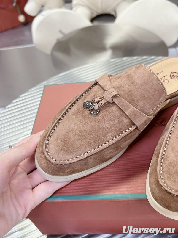 2024 Slippers LP beige suede Half Drag MJ00270