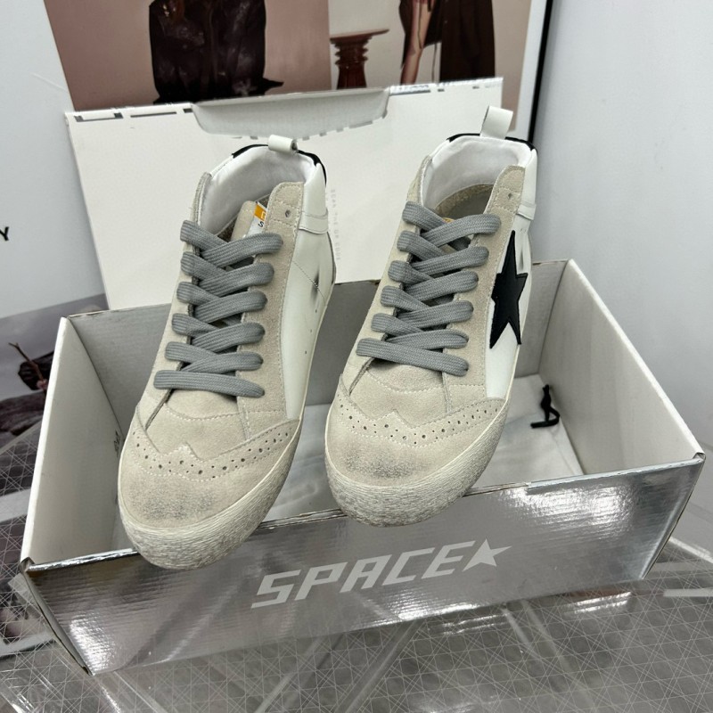 2024 Unisex GGDB White Black Leather Suede High Top Sneakers MJ00300