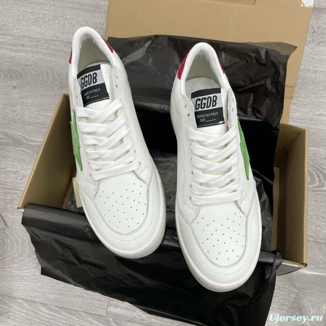 2024 Unisex GGDB White Green Leather Sneakers MJ00260