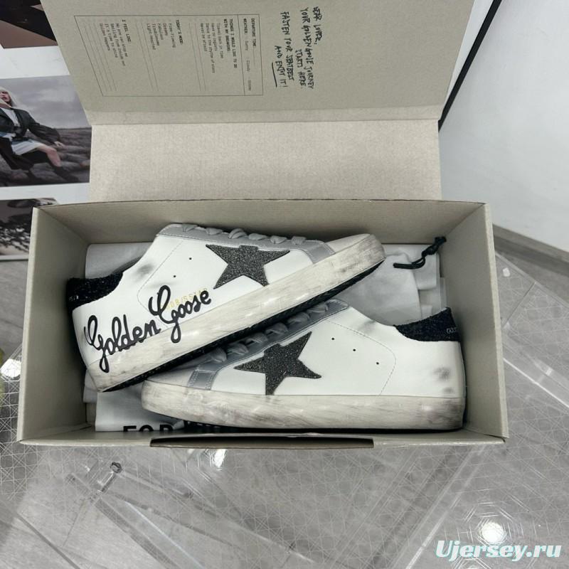 2025 Unisex GGDB White Black Leather Sneakers