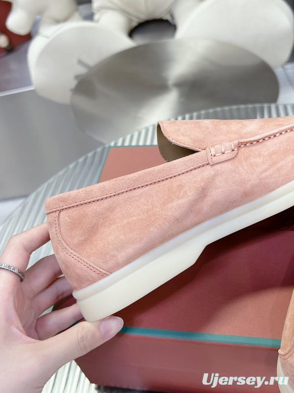 2025 Unisex Philipp Plein Beige Nubuck Loafers Soft Latex Sole LY00260