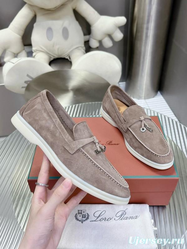 2024 Unisex LP Beige Suede Loafers MJ00270