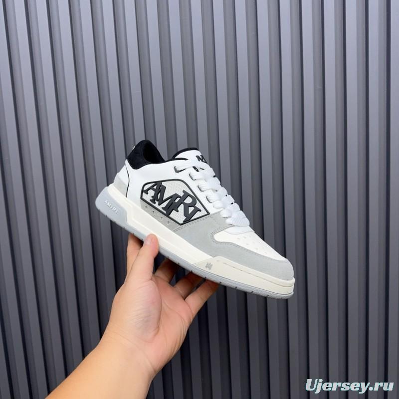 2025 Unisex Amiri White Black Suede Leather Sneakers MJ00360