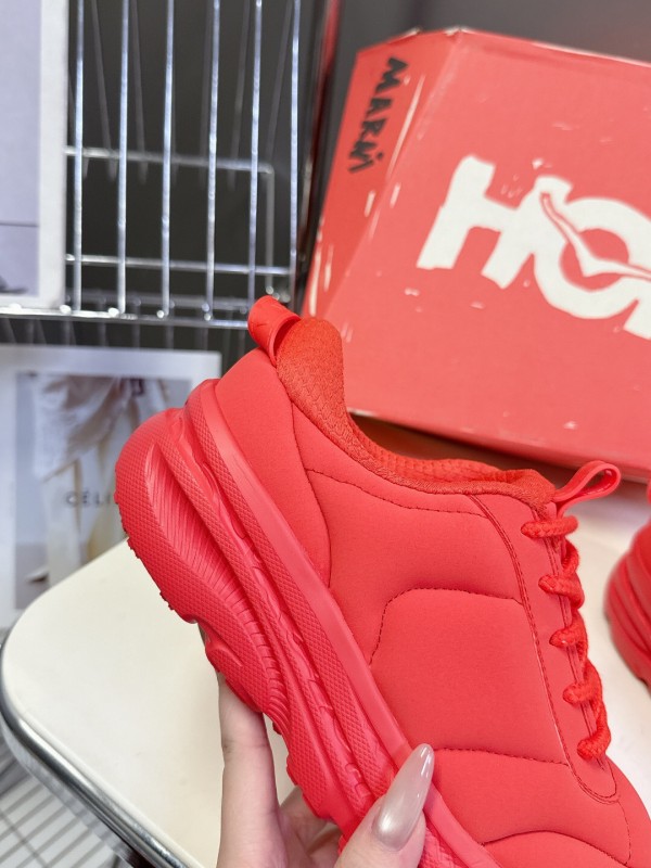 2025 Women Marni Red Fabric Sneakers