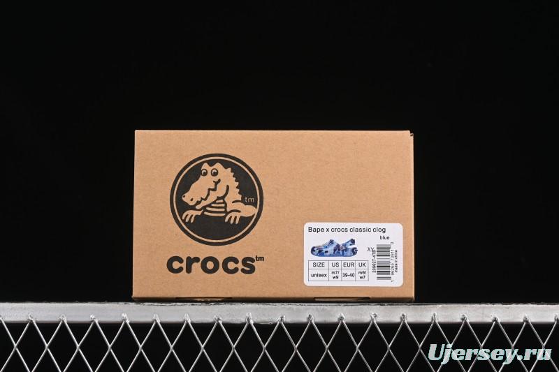 Bape x Crocs Classic Clog Camouflage Print Comfortable Versatile Clogs - B.D4