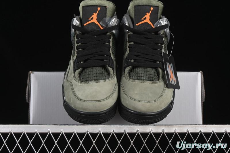 Nike Air Jordan 4 Retro OG Undefeated Collaboration Olive Green Suede - IB1519-200