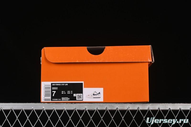 Nike Air Force 1 '07 Low LV Collaboration Dual-Tone Blue Denim Hook Low-Top Casual Sneakers - YX5066-342