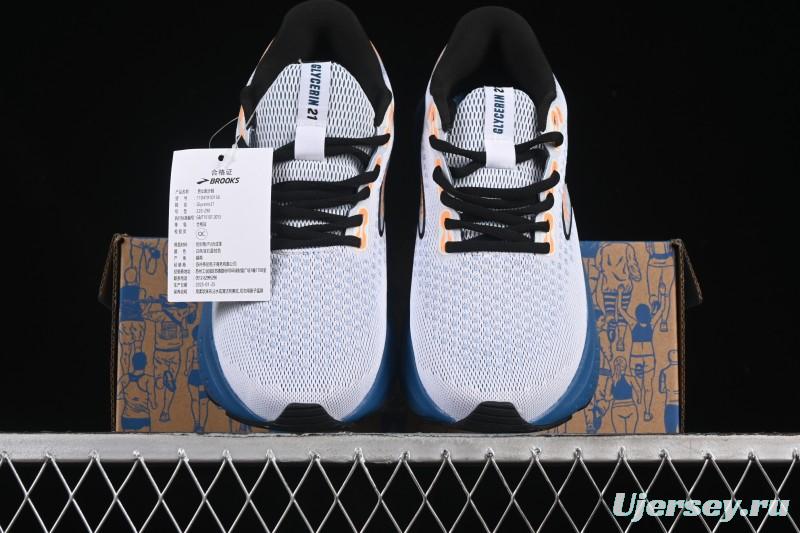 Brooks Glycerin 21 Cushioned Marathon Nitrogen Running Shoes - 1104191D158