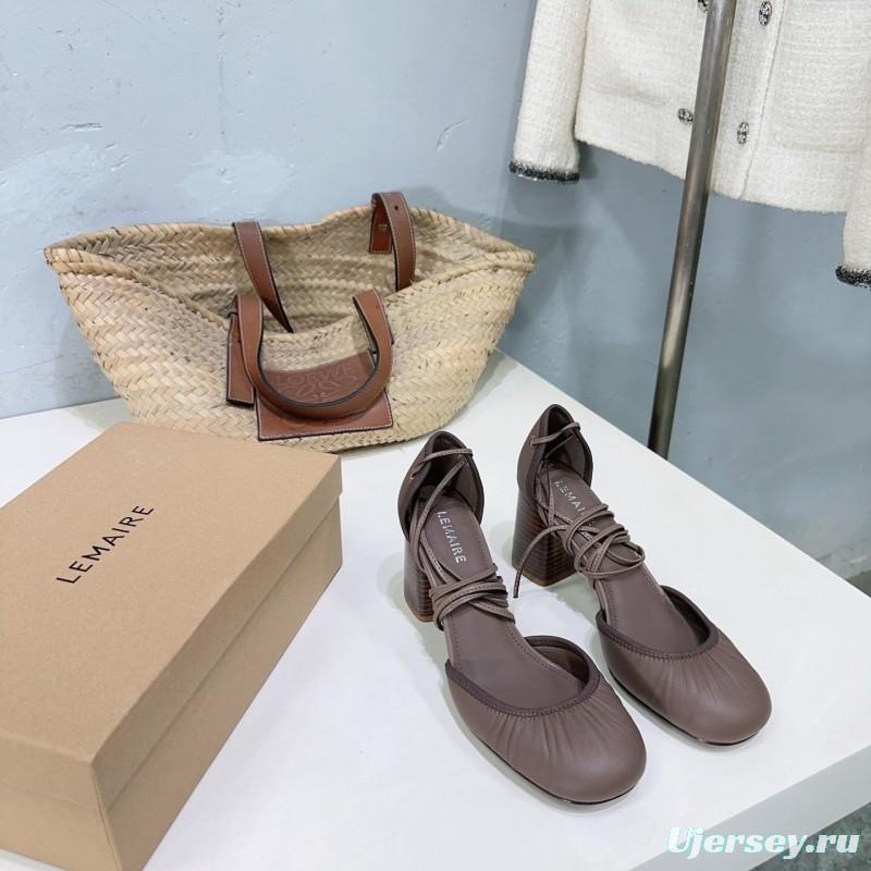 2025 Women LEMAIRE Brown Leather Mary Jane