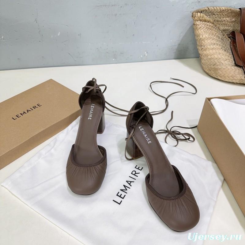 2025 Women LEMAIRE Brown Leather Mary Jane