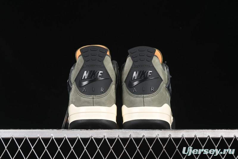 Nike Air Jordan 4 Retro OG Undefeated Collaboration Olive Green Suede - IB1519-200