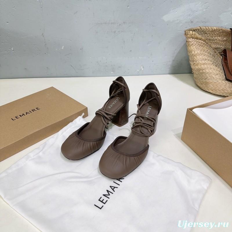 2025 Women LEMAIRE Brown Leather Mary Jane