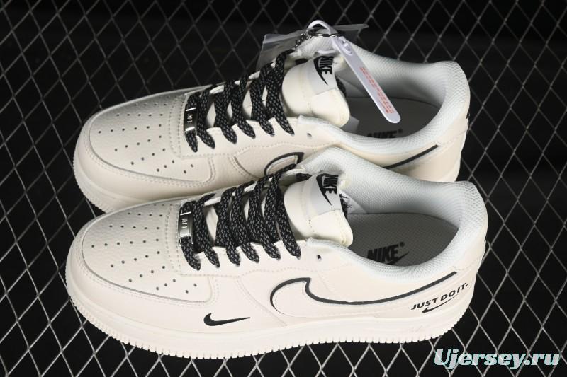 Nike Air Force 1 '07 Low Just Do It Gray Blue Denim Casual Sneakers - CS5288-012