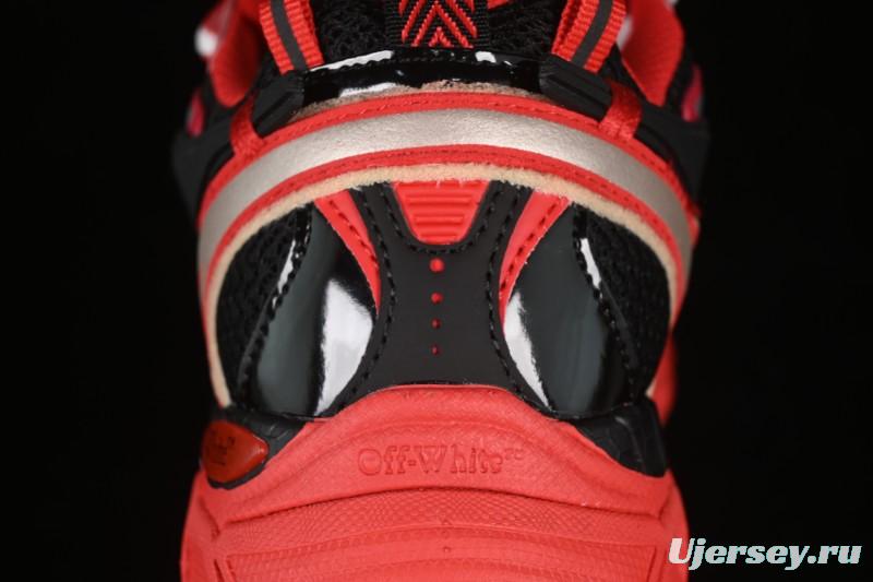 Off-White Be Right Low-Top Lifestyle Casual Shoes in Black Red