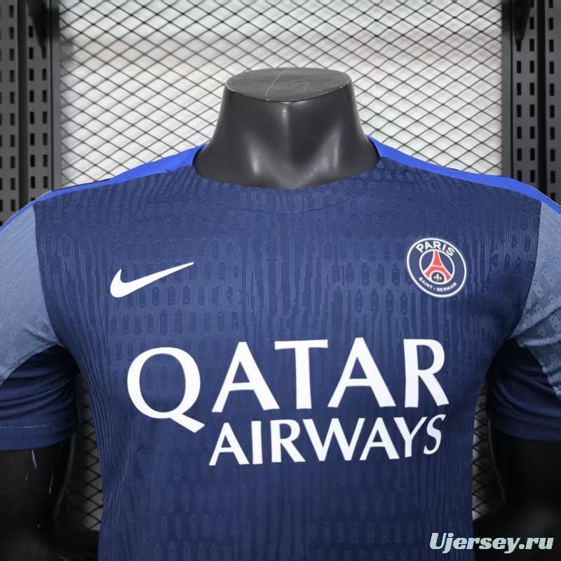 Player Version 25/26 Paris Saint-Germain PSG Blue with Vertical Stripes Jersey