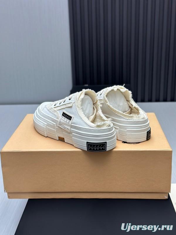 2025 Unisex XVESSEL White Canvas Plimsolls Vulcanized AS00240