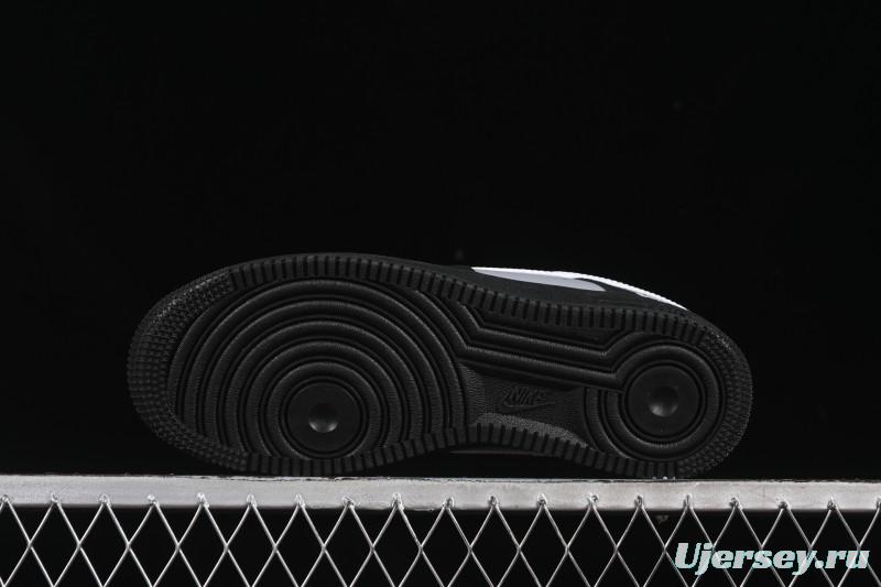 Nike Air Force 1 '07 Low Black Silver Court Low-Top Casual Sneakers - ZH0316-085