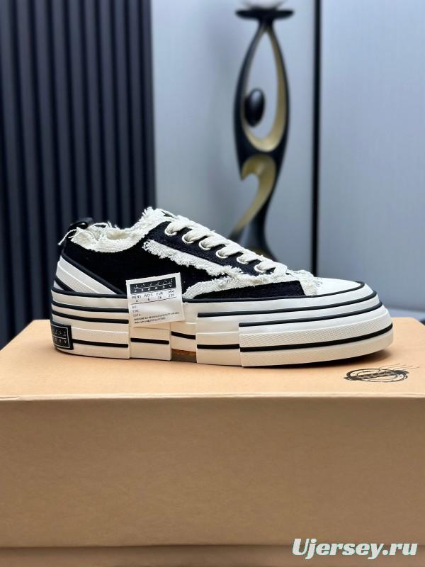 2025 Unisex XVESSEL Black White Canvas Plimsolls Vulcanized Shoes AS00240
