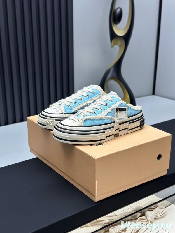 2025 Unisex XVESSEL Blue White Canvas Plimsolls Vulcanized AS00240