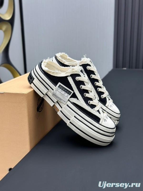 2025 Unisex XVESSEL Black White Canvas Plimsolls Vulcanized AS00240
