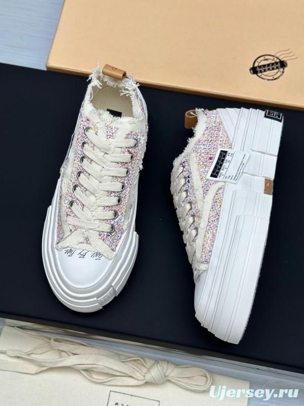 2025 Unisex XVESSEL White Canvas Plimsolls Vulcanized AS00260