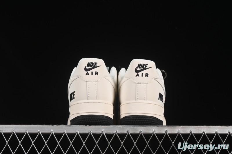 Nike Air Force 1'07 Low Casual Sneakers with Triple Black Swoosh - XX3168-183