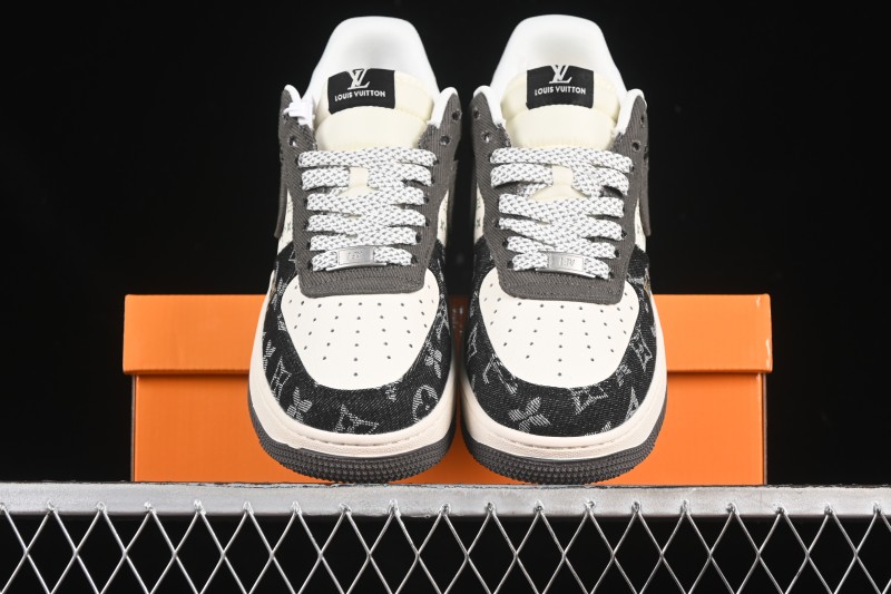 Nike Air Force 1 '07 Low LV Collaboration Black Gold Casual Sneakers - JJ2508-703