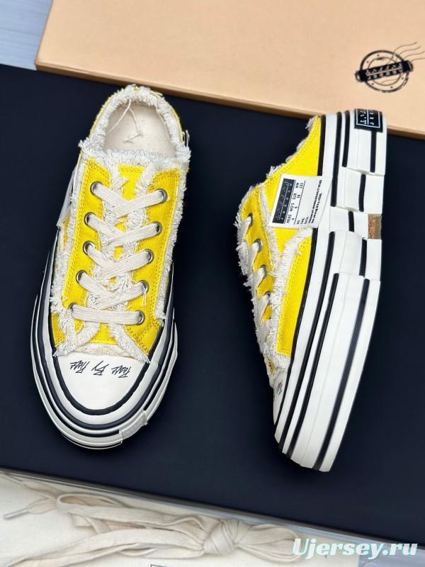 2025 Unisex XVESSEL Yellow White Canvas Plimsolls Vulcanized AS00240