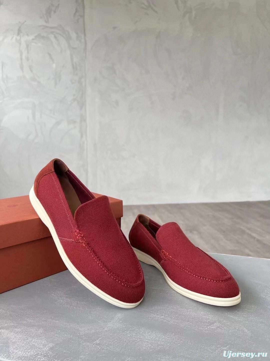 2025 Unisex Le Parmentier Red Wool Blend Loafers AS00280